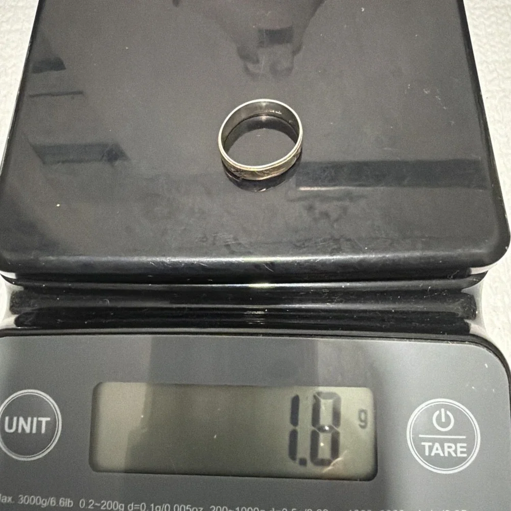 Vermeil 925 Sterling Silver Diamond Cut Unisex Wedding Band Ring 1.8gr Size 8.75